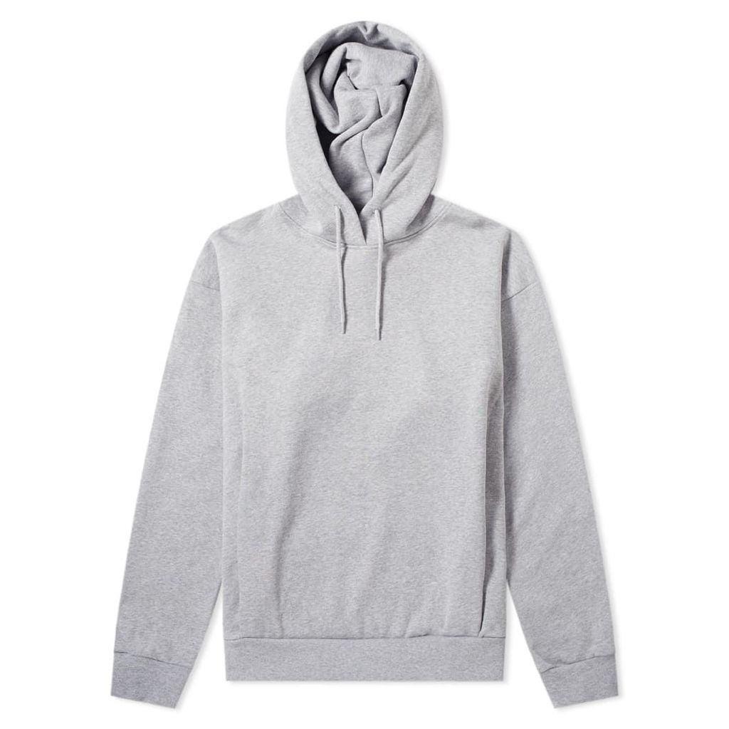 Martine Rose Embroidered Logo Popover Hoody Grey