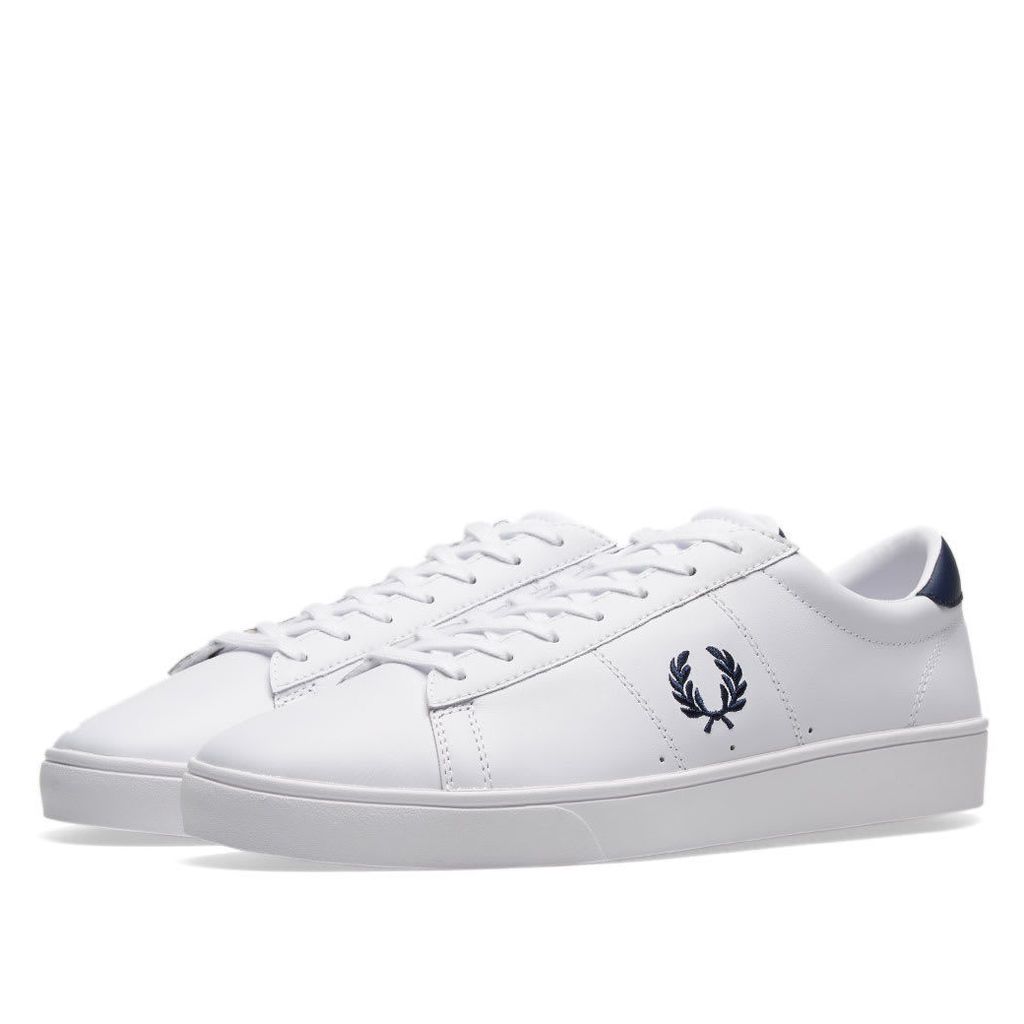 Fred Perry Spencer Leather Sneaker White & Carbon Blue