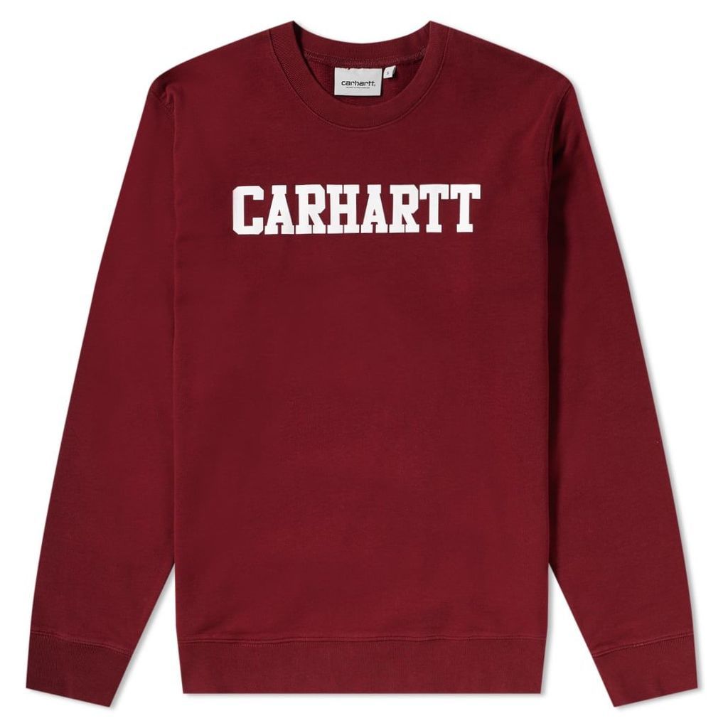 Carhartt College Sweat Cranberry & White