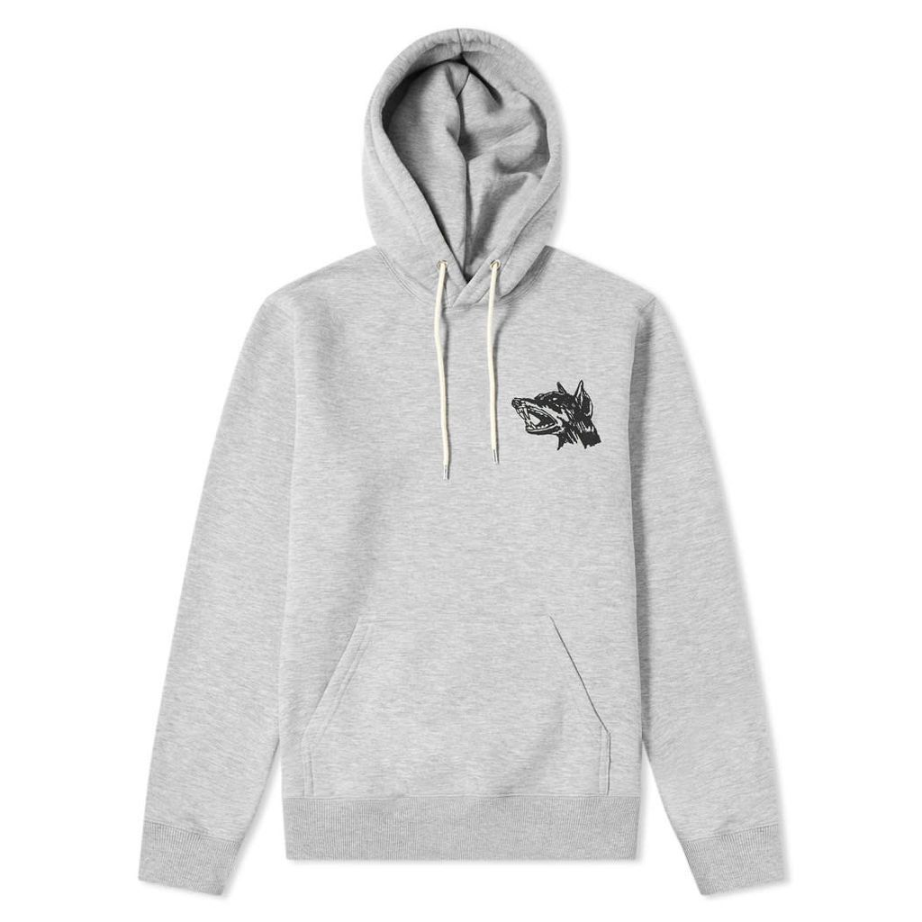 Soulland Beware of the Dog Popover Hoody Grey