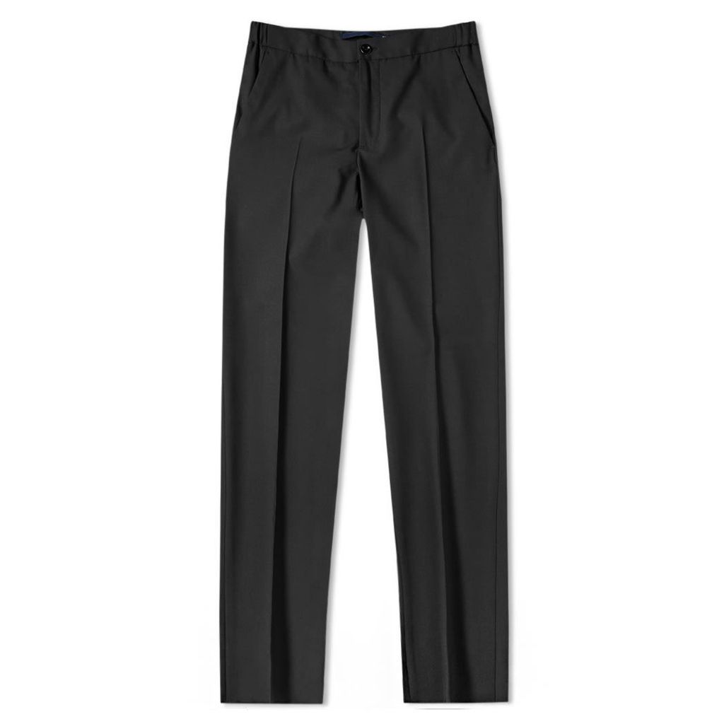 Incotex Slim Fit Wool Drawstring Trouser Black