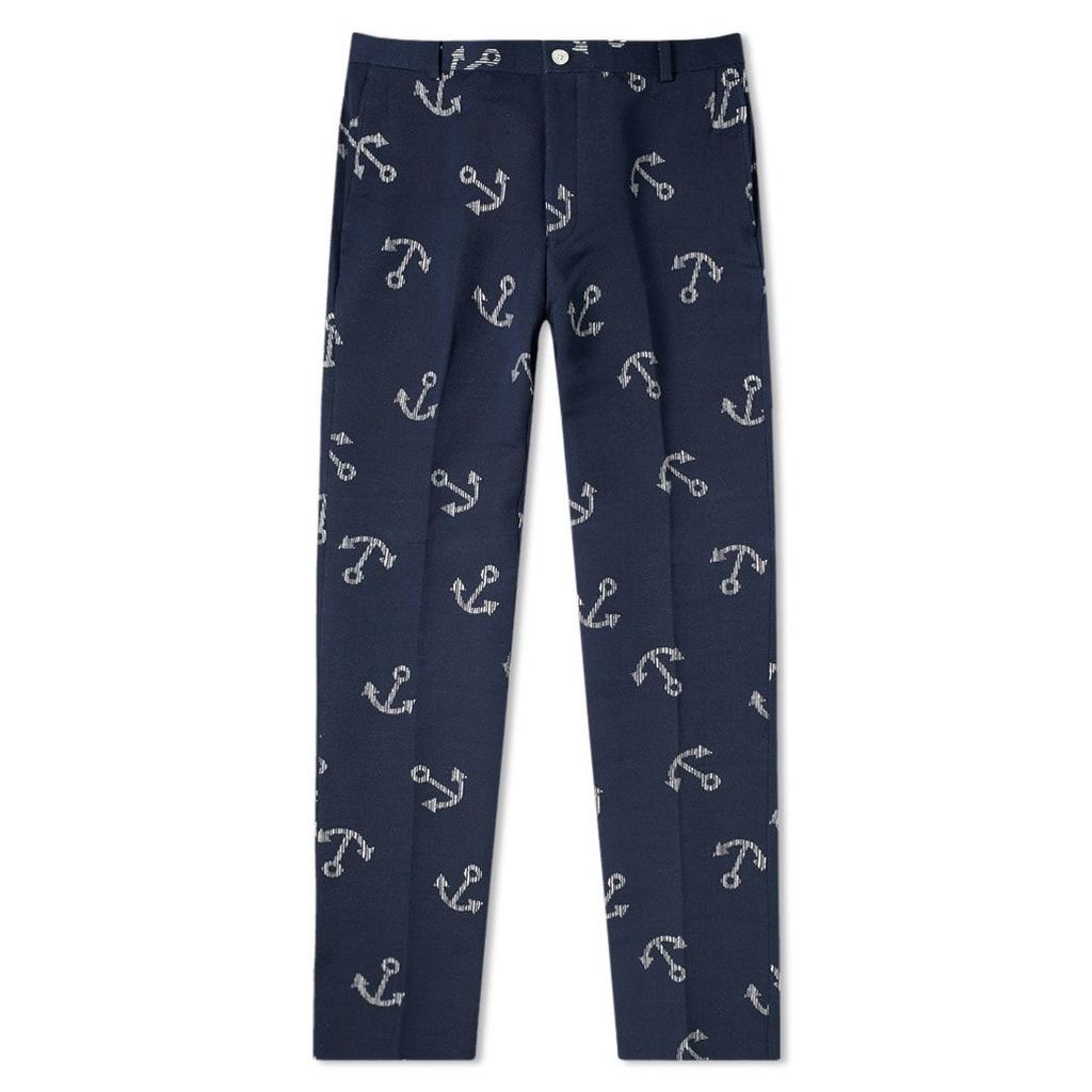 Thom Browne Unconstructed Anchor Chino Navy