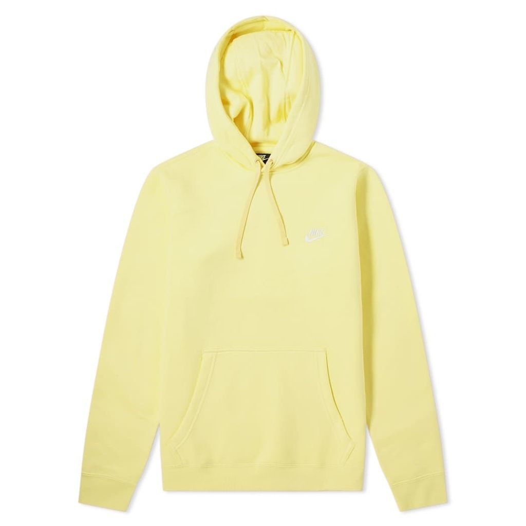 Nike Club Pullover Hoody Yellow Pulse & White