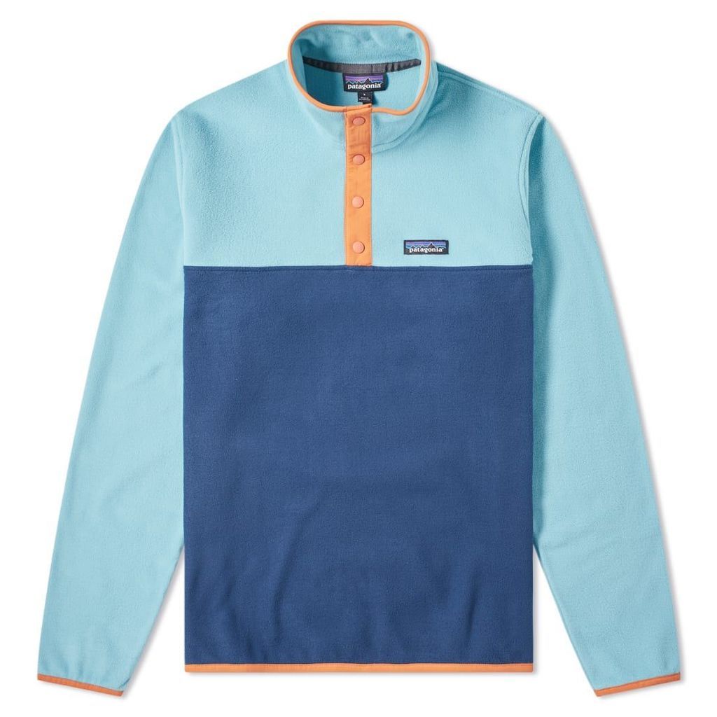 Patagonia Micro D Snap-T Pullover Jacket Stone Blue & Dam Blue