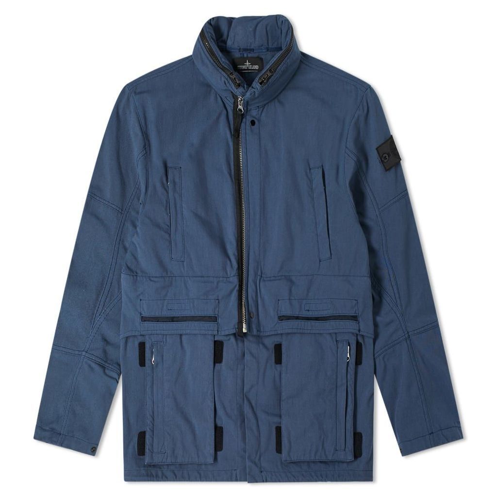 Stone Island Shadow Project Hollow Core Concealed Hood Jacket Blue