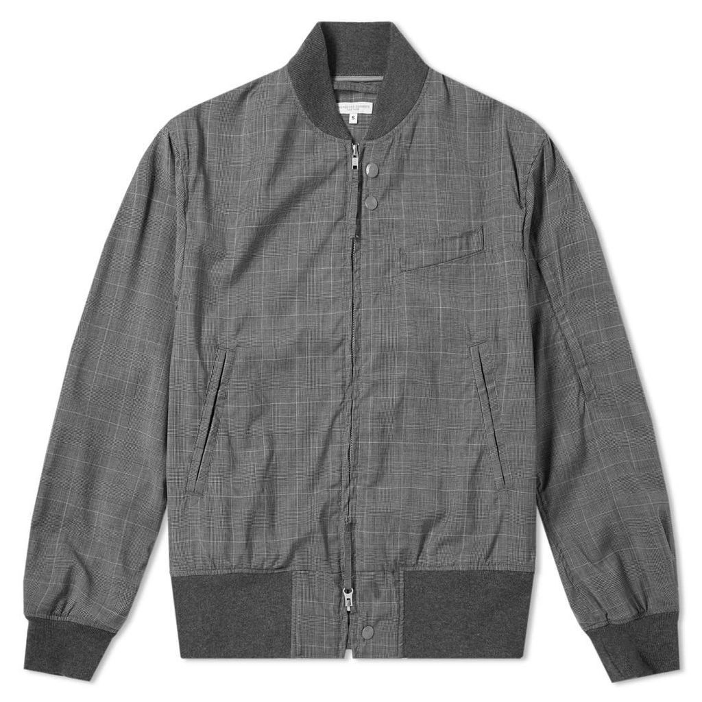 Engineered Garments Aviator Checked Wool Jacket Grey