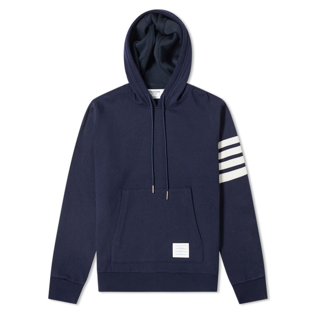 Thom Browne Shell Back Cashmere Pullover Hoody Navy