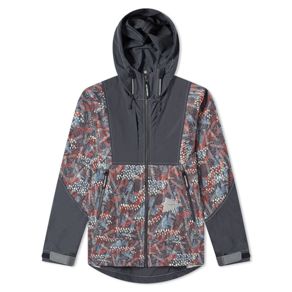 And Wander Printed Stretch Jacket Charcoal