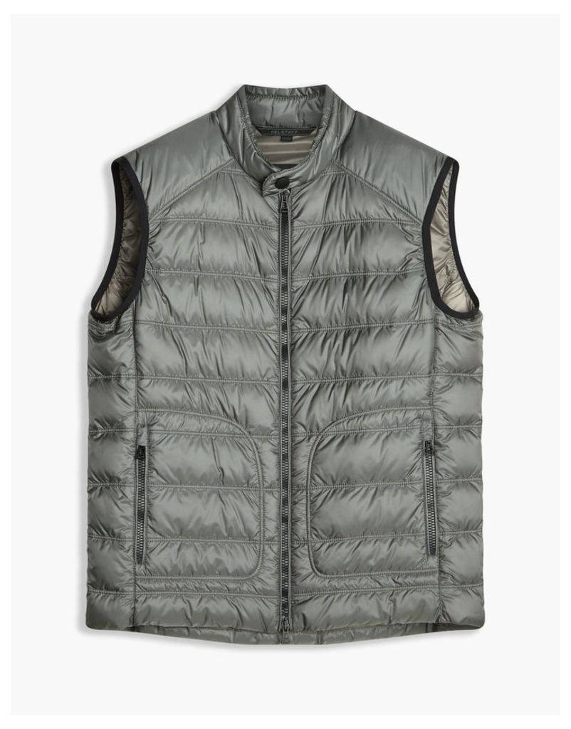 Belstaff Harbury Quilted Shell Gilet Ash Green