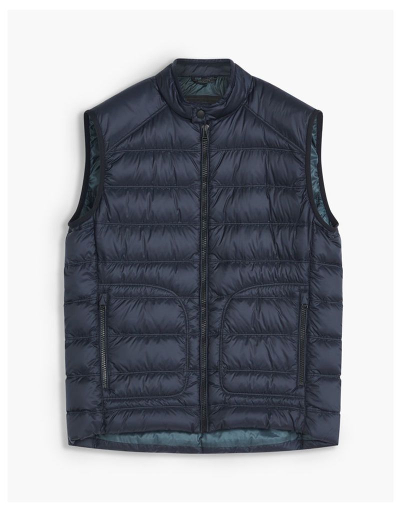 Belstaff Harbury Quilted Shell Gilet Blue