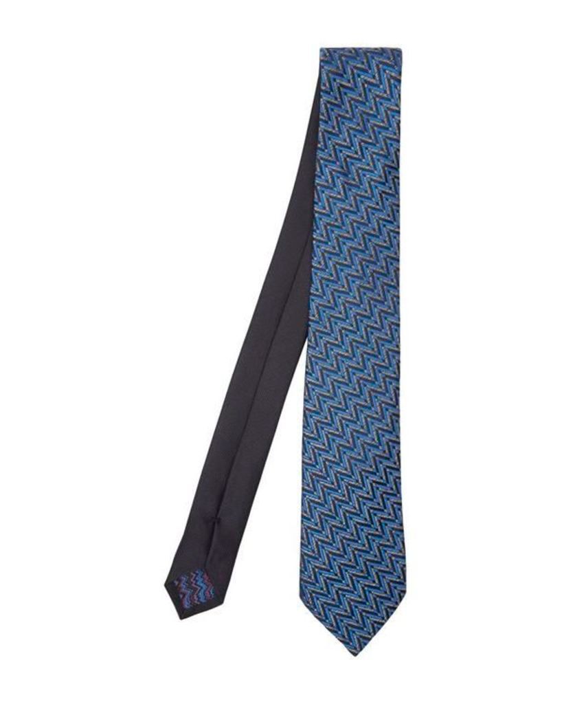 Tricolour Zig-Zag Woven Tie