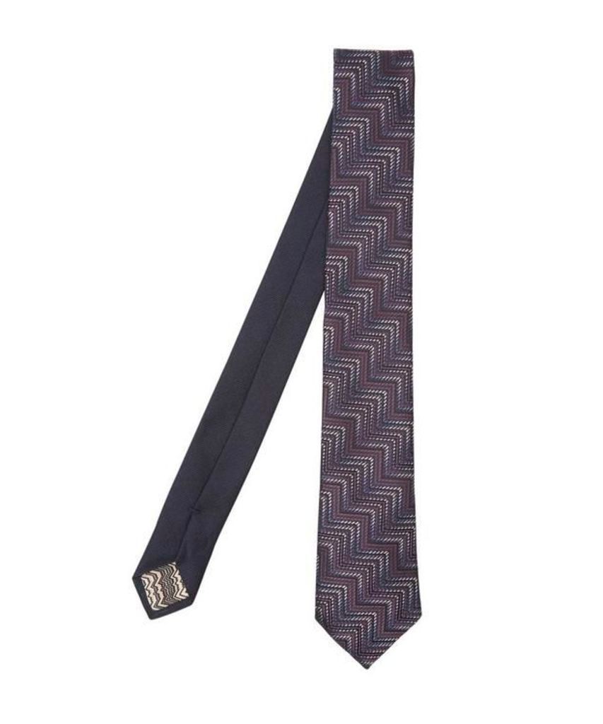 Block Zig-Zag Woven Tie