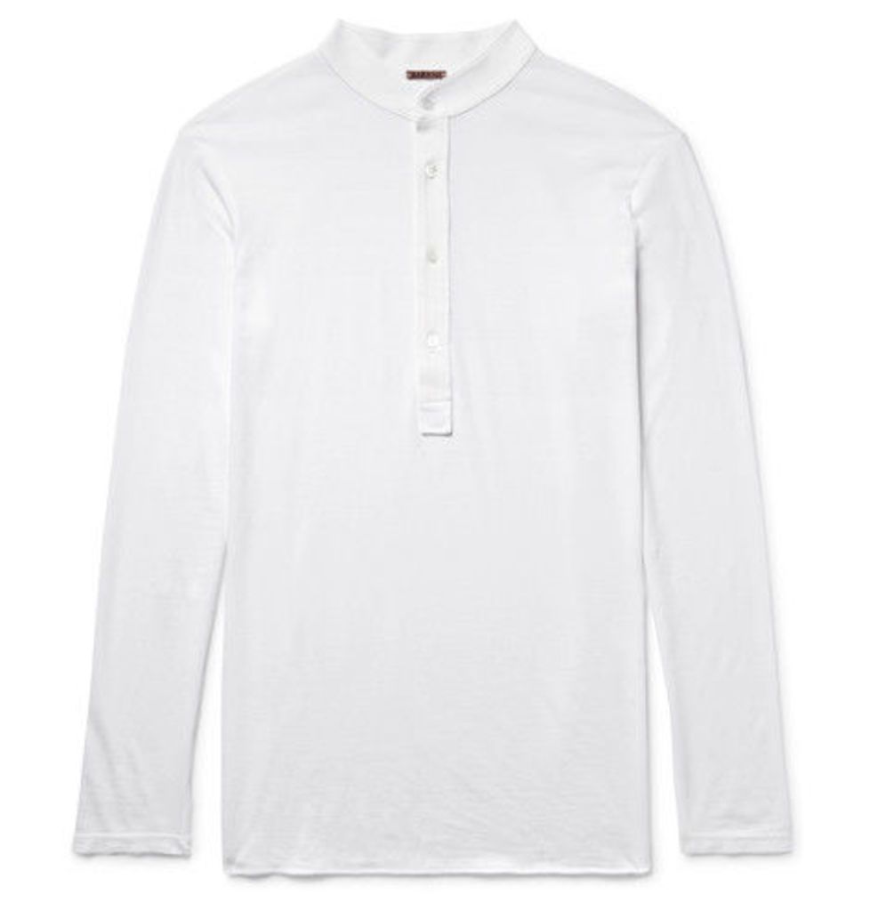 Nalin Cotton-jersey Henley T-shirt