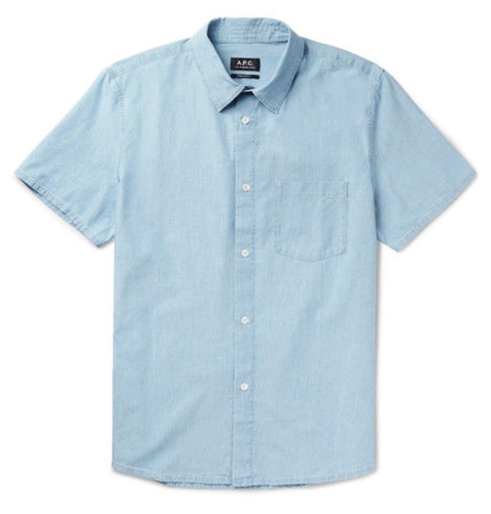 A.P.C. - Bryan Slim-fit Cotton-chambray Shirt - Blue
