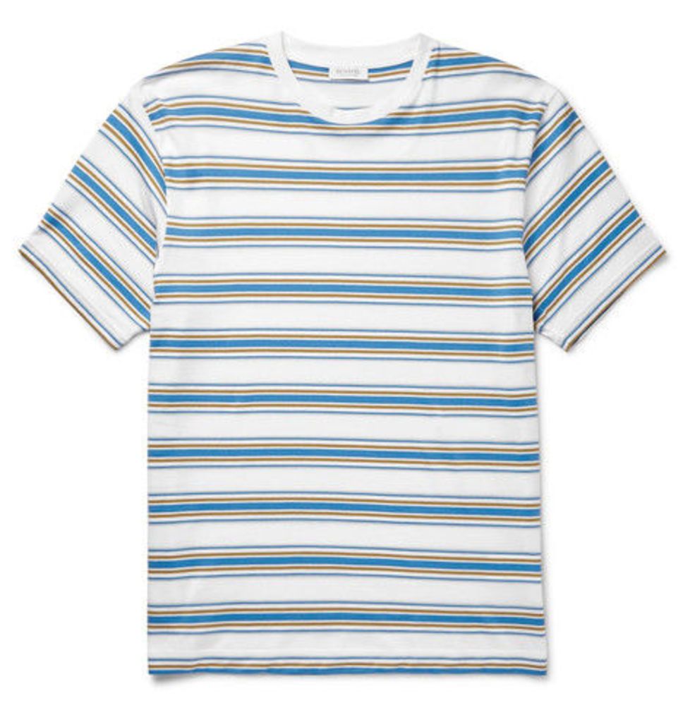 Sunspel - Striped Cotton-jersey T-shirt - Blue