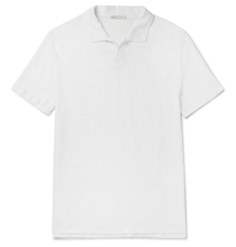 Onia - Shaun Slim-fit Linen Polo Shirt - White