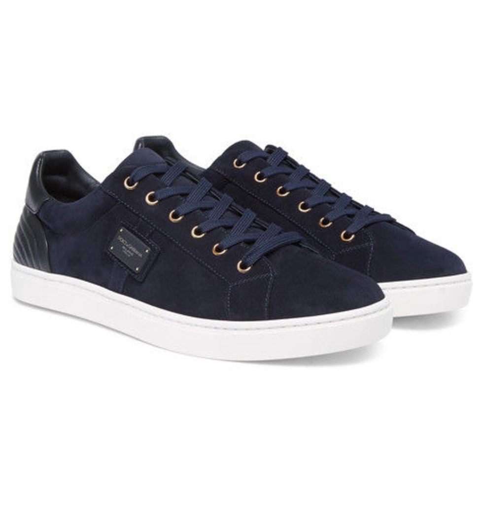 London Leather-panelled Suede Sneakers