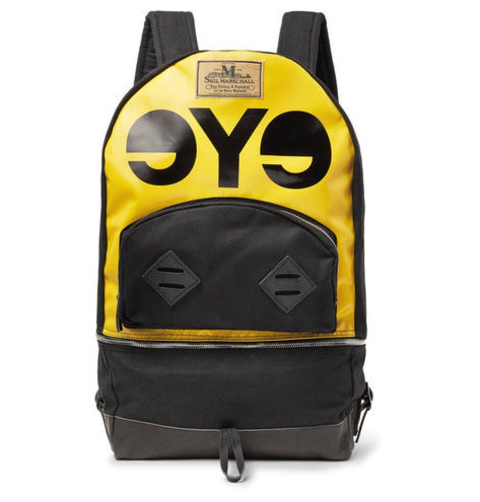 Junya Watanabe - + Seil Marschall Leather-trimmed Resin-coated Pvc And Canvas Backpack - Yellow
