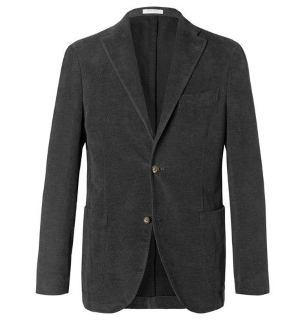 Boglioli - Charcoal K-jacket Slim-fit Cotton-moleskin Blazer - Charcoal