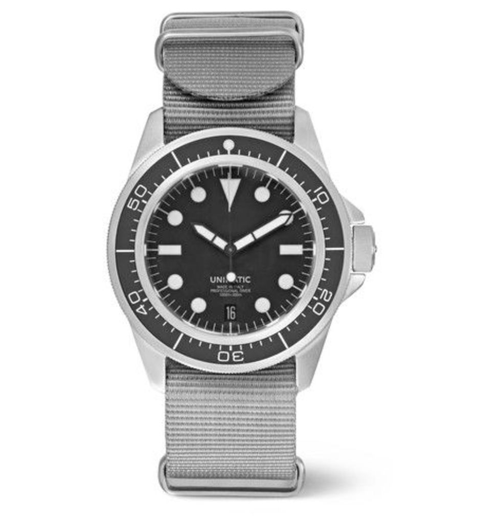 Modello Uno U1-d Automatic Brushed Stainless Steel And Webbing Watch