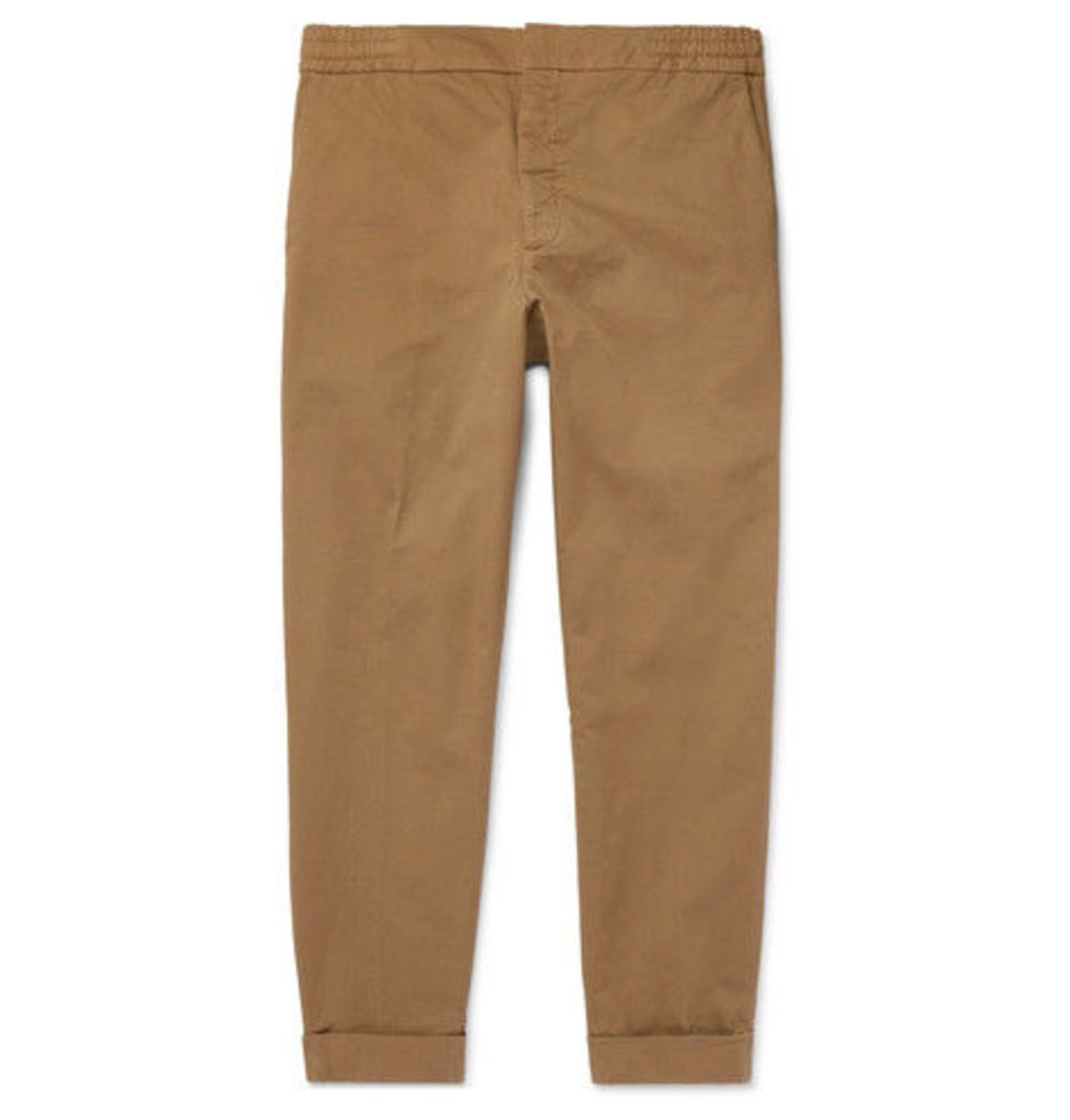 Cropped Stretch Cotton-twill Trousers