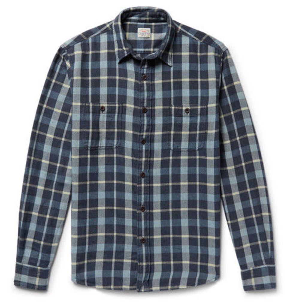 Faherty - Seasons Checked Cotton-flannel Shirt - Blue