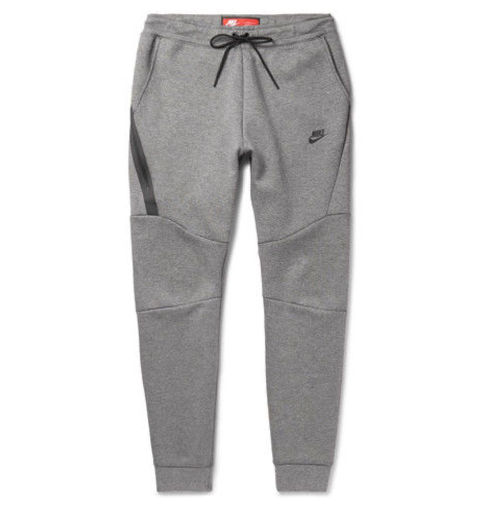 Nike - Slim-fit Tapered Cotton-blend Tech Fleece Sweatpants - Gray
