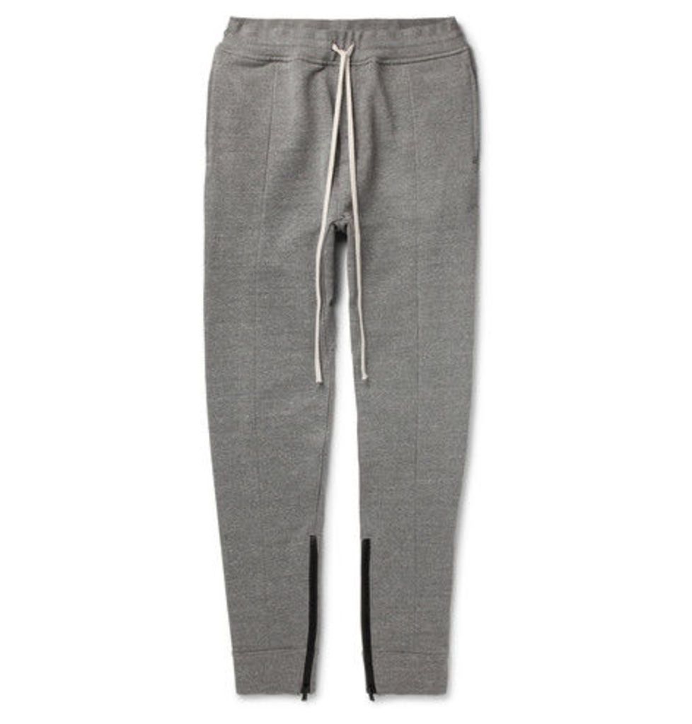 Slim-fit Tapered Loopback Cotton-blend Jersey Sweatpants