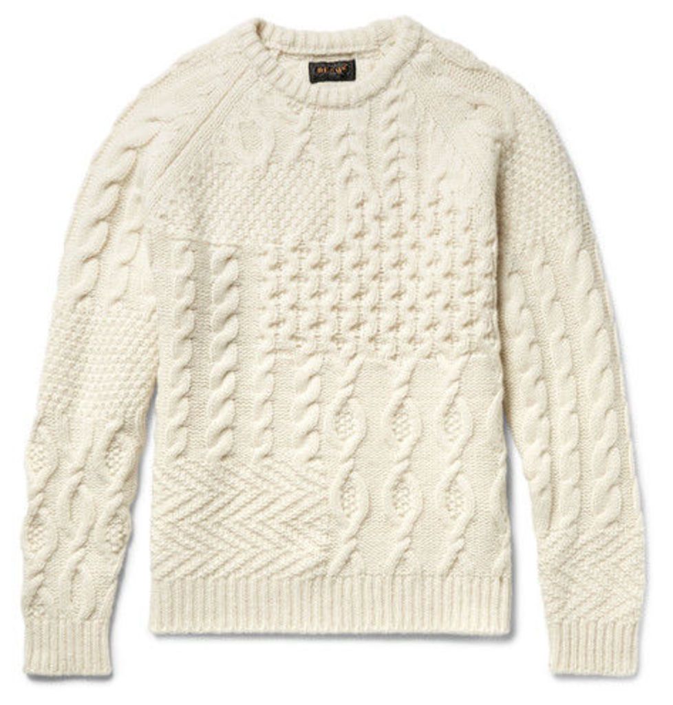Slim-fit Textured Wool-blend Sweater