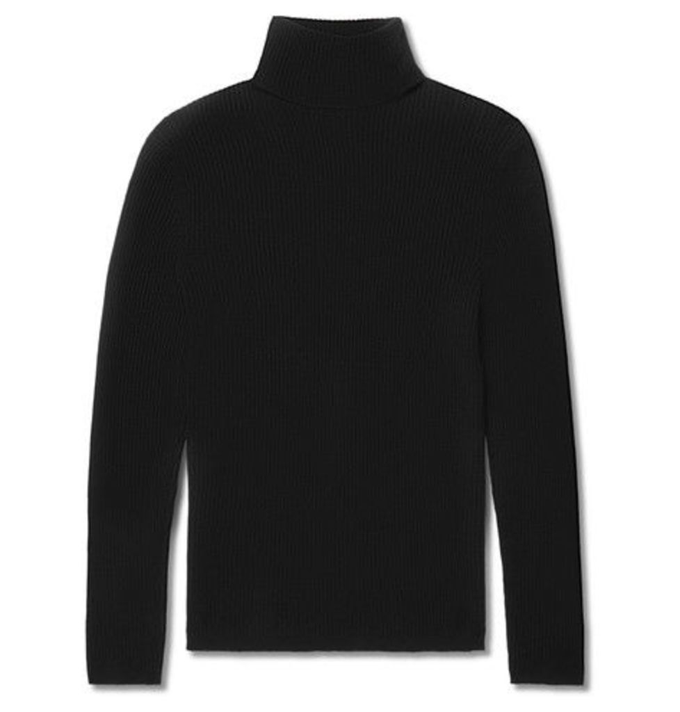 Slim-fit Ribbed Cashmere Rollneck Sweater