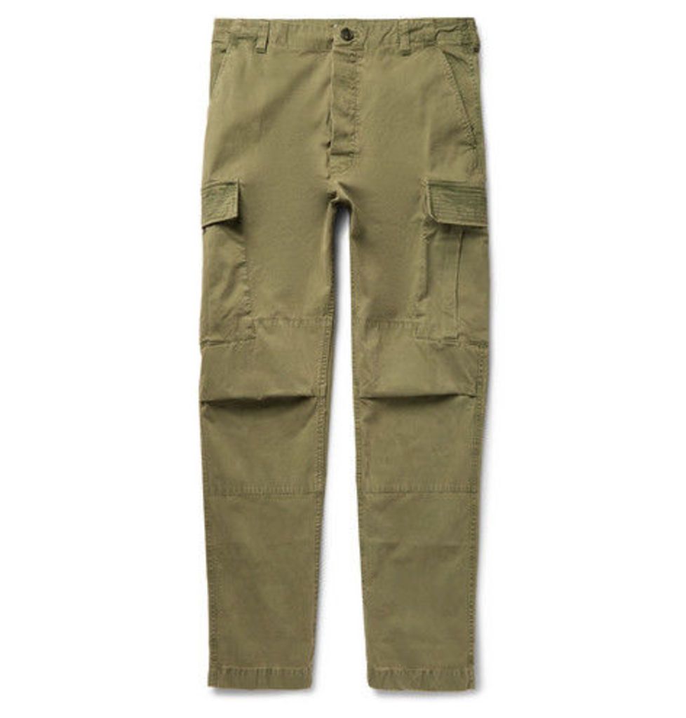 Zach Garment-dyed Cotton-twill Cargo Trousers