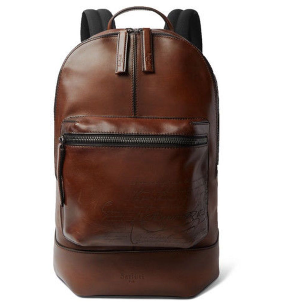 Berluti - Volume Large Leather Backpack - Tan