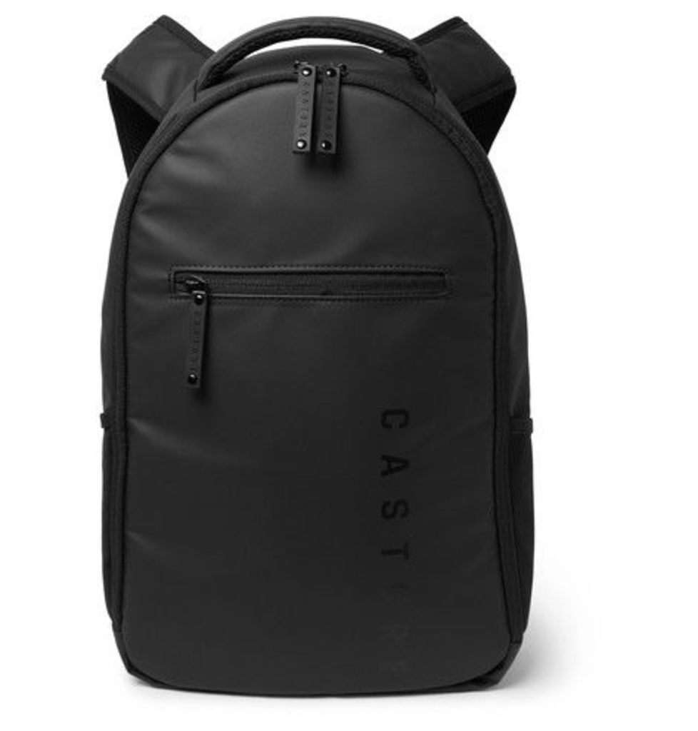 CASTORE - Edgar Mesh-trimmed Rubber Backpack - Black