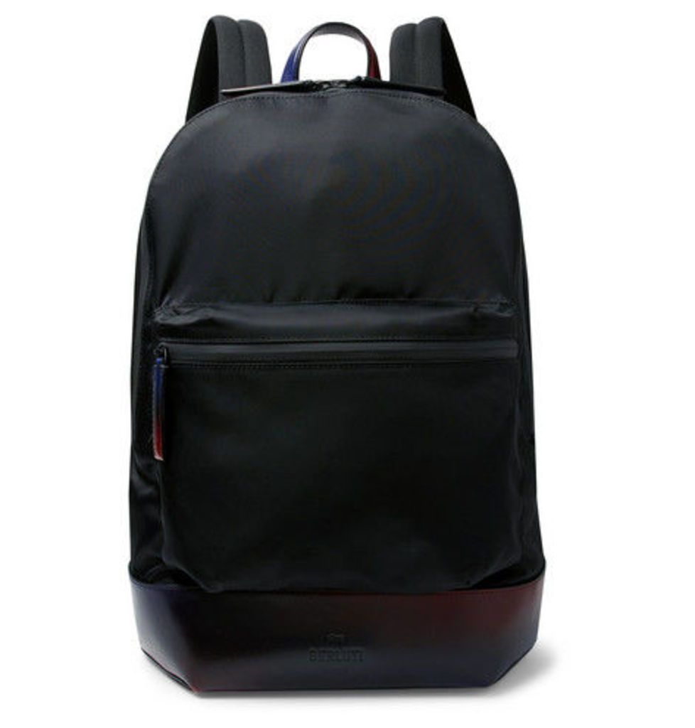 Berluti - Volume Mm Venezia Leather-trimmed Nylon Backpack - Black