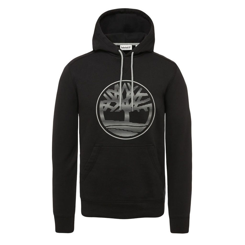 Timberland Oyster River Logo Hoodie For Men In Black Black, Size 3XL
