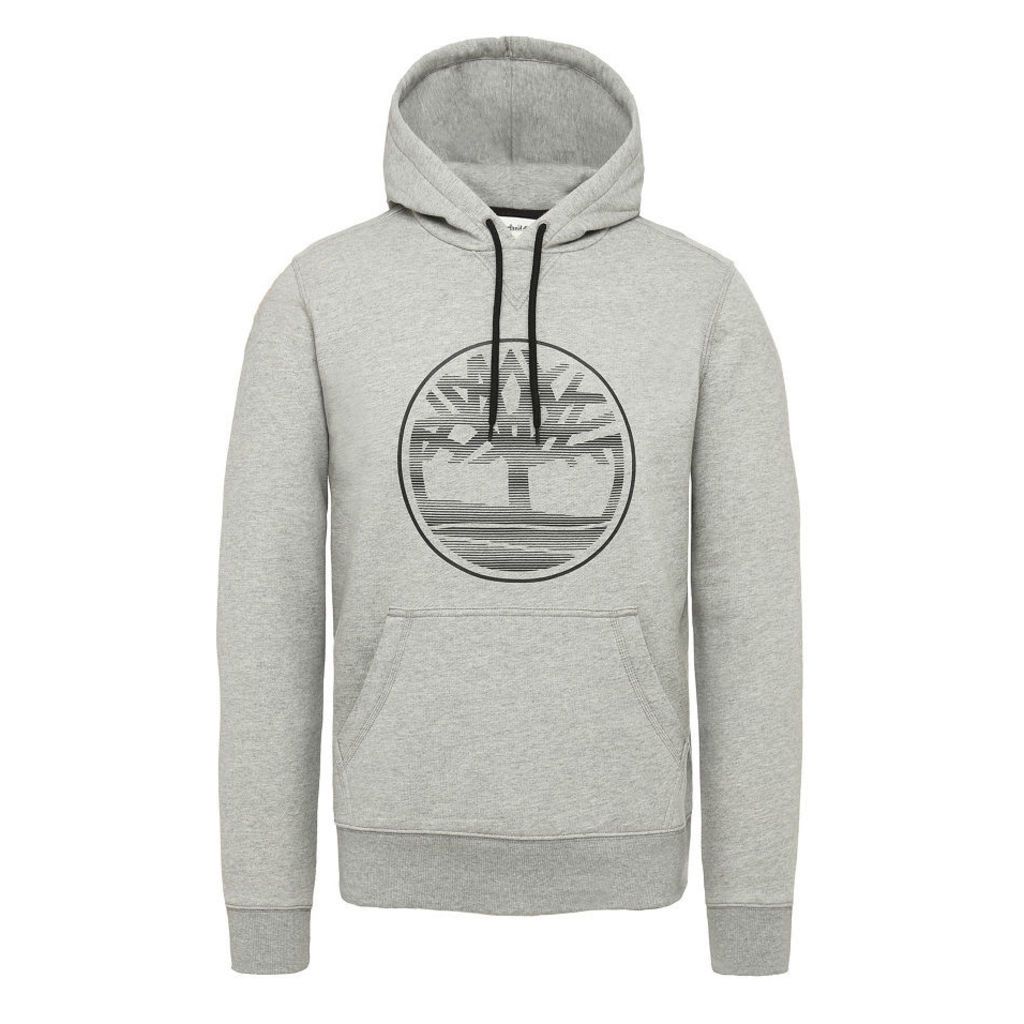Timberland Oyster River Logo Hoodie For Men In Grey Grey, Size 3XL