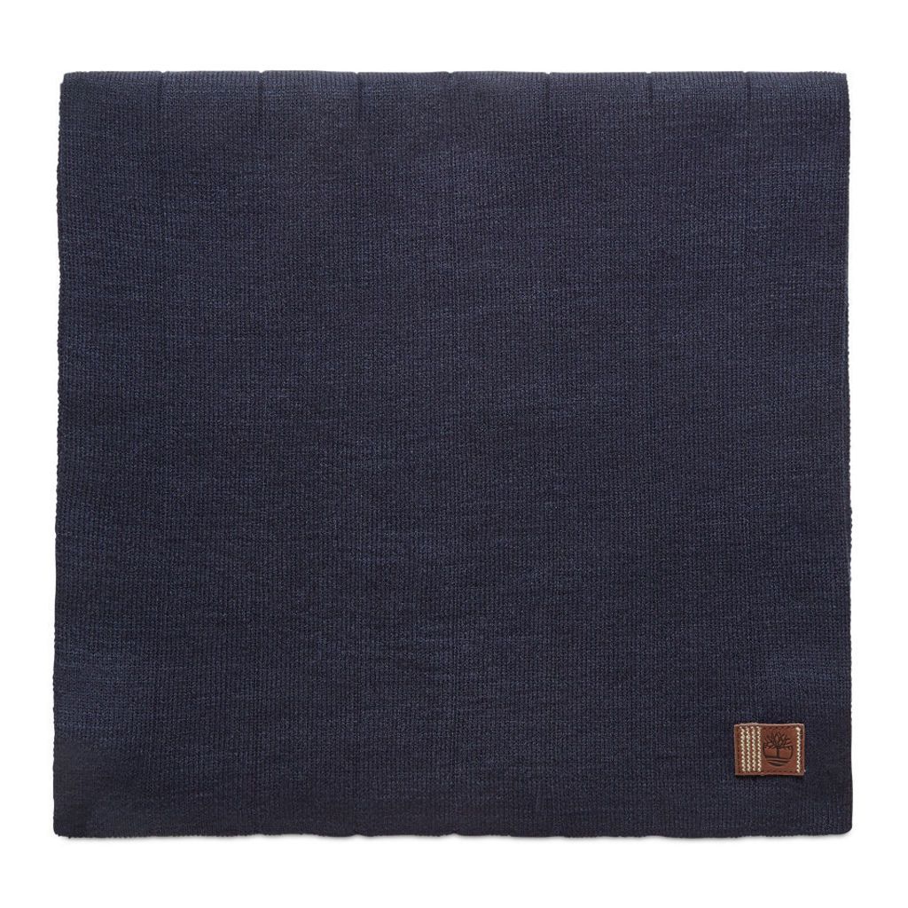 Timberland Ribbed Scarf For Men In Navy Navy, Size ONE