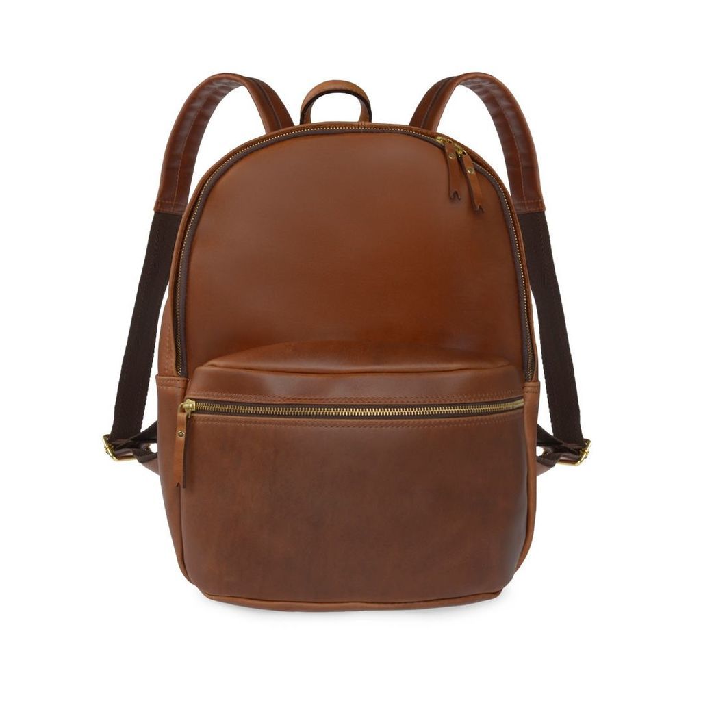 VIDA VIDA - Luxe Mens Tan Leather Backpack
