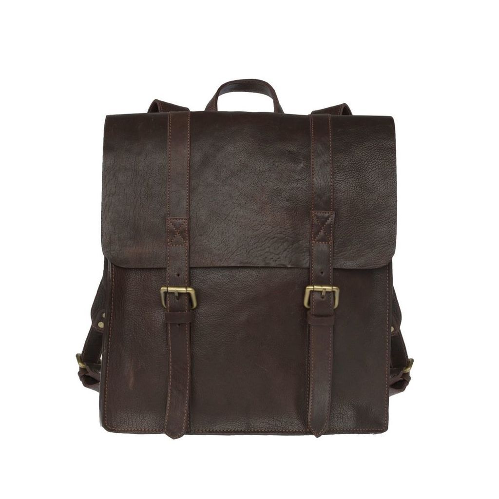 VIDA VIDA - Wandering Soul Dark Brown Leather Backpack