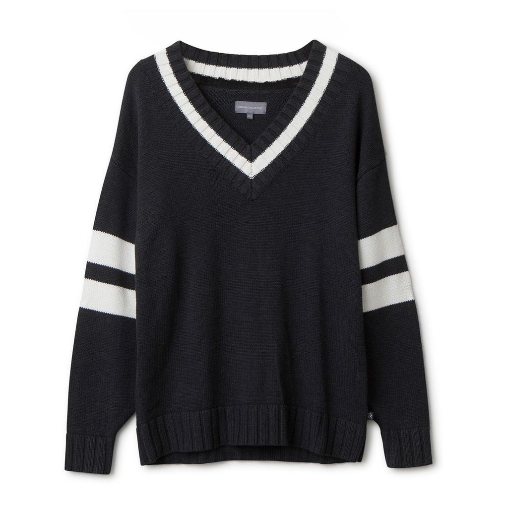 Urban Collective - Oversized Varsity Sweater By Raul Magdaleno Grey