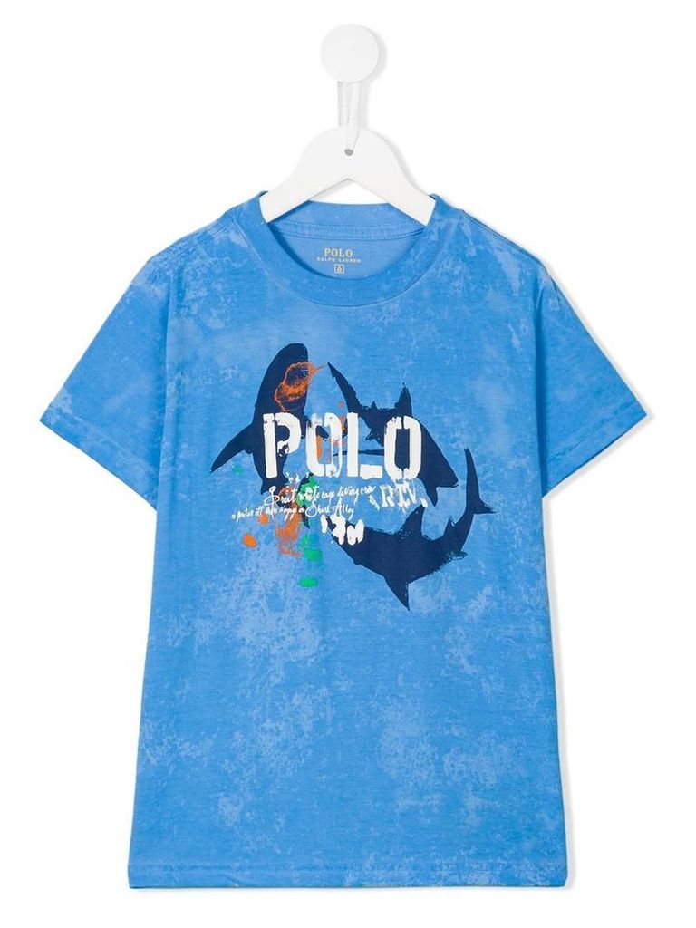 Ralph Lauren Kids shark print T-shirt, Boy's, Size: 8 yrs, Blue