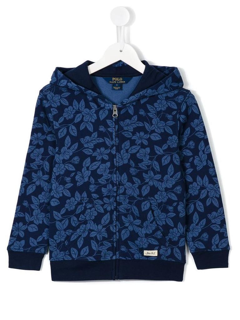 Ralph Lauren Kids floral print hoodie, Toddler Boy's, Size: 2 yrs, Blue