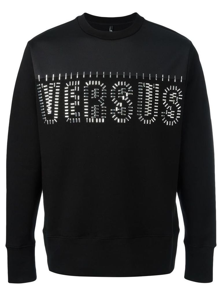 Versus studded logo sweatshirt, Men's, Size: Large, Black