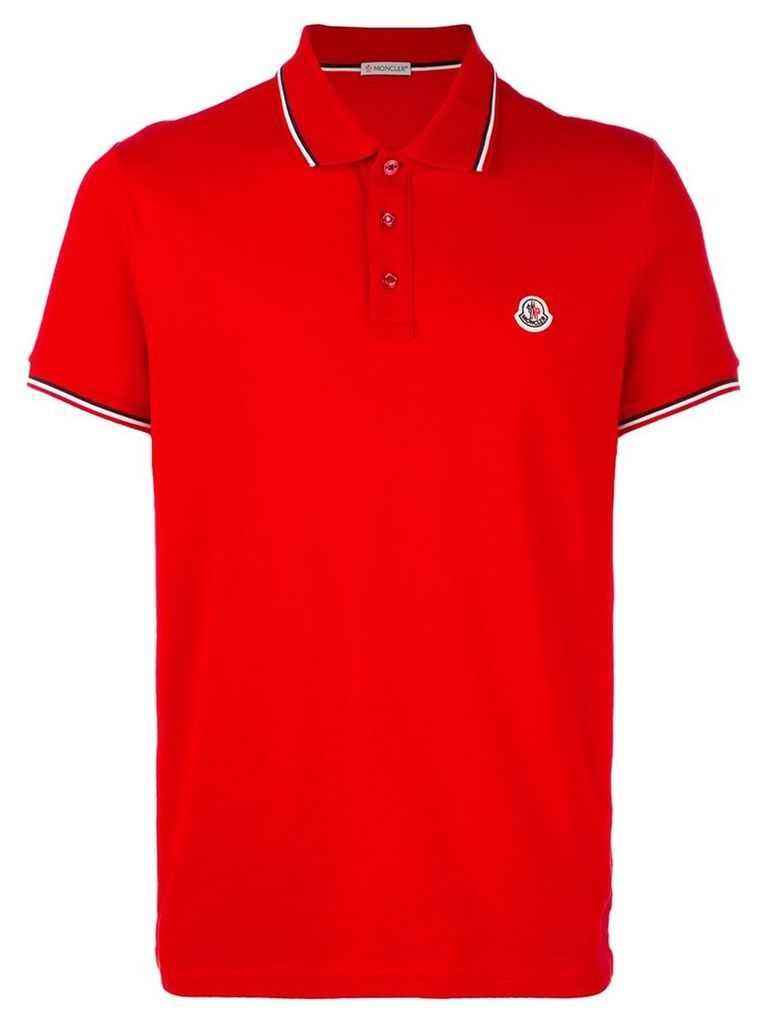 Moncler short sleeve polo shirt, Men's, Size: XXL, Red