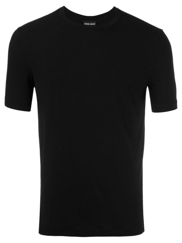 Giorgio Armani plain T-shirt, Men's, Size: 46, Black