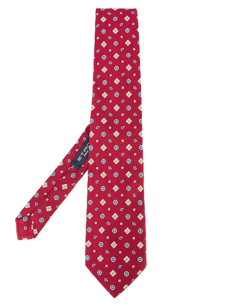 Etro patterned tie, Men's, Red