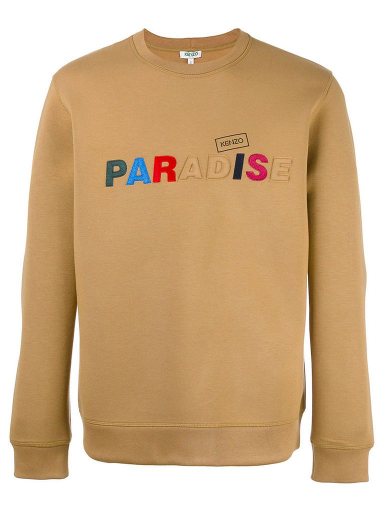 Kenzo paradise slogan sweatshirt, Men's, Size: Large, Brown