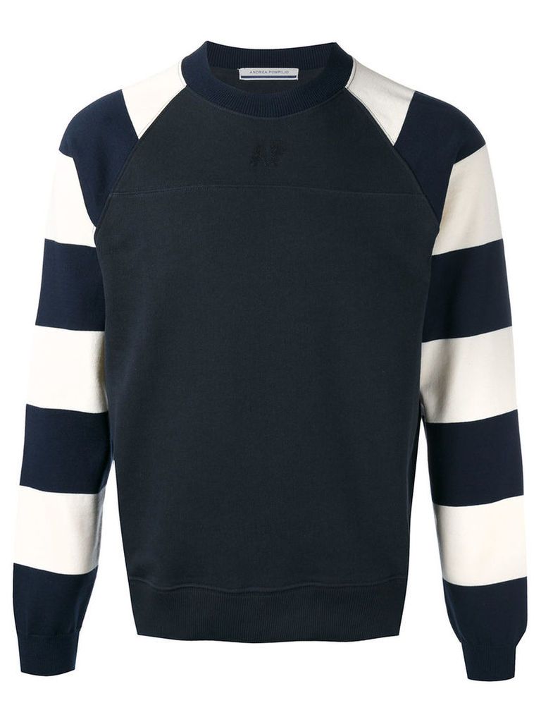 Andrea Pompilio striped sleeves jumper, Men's, Size: 48, Black