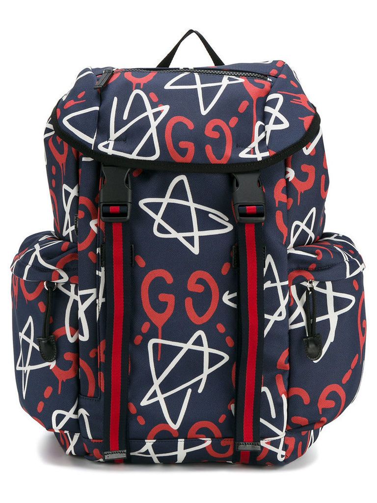 Gucci GucciGhost logo backpack, Blue