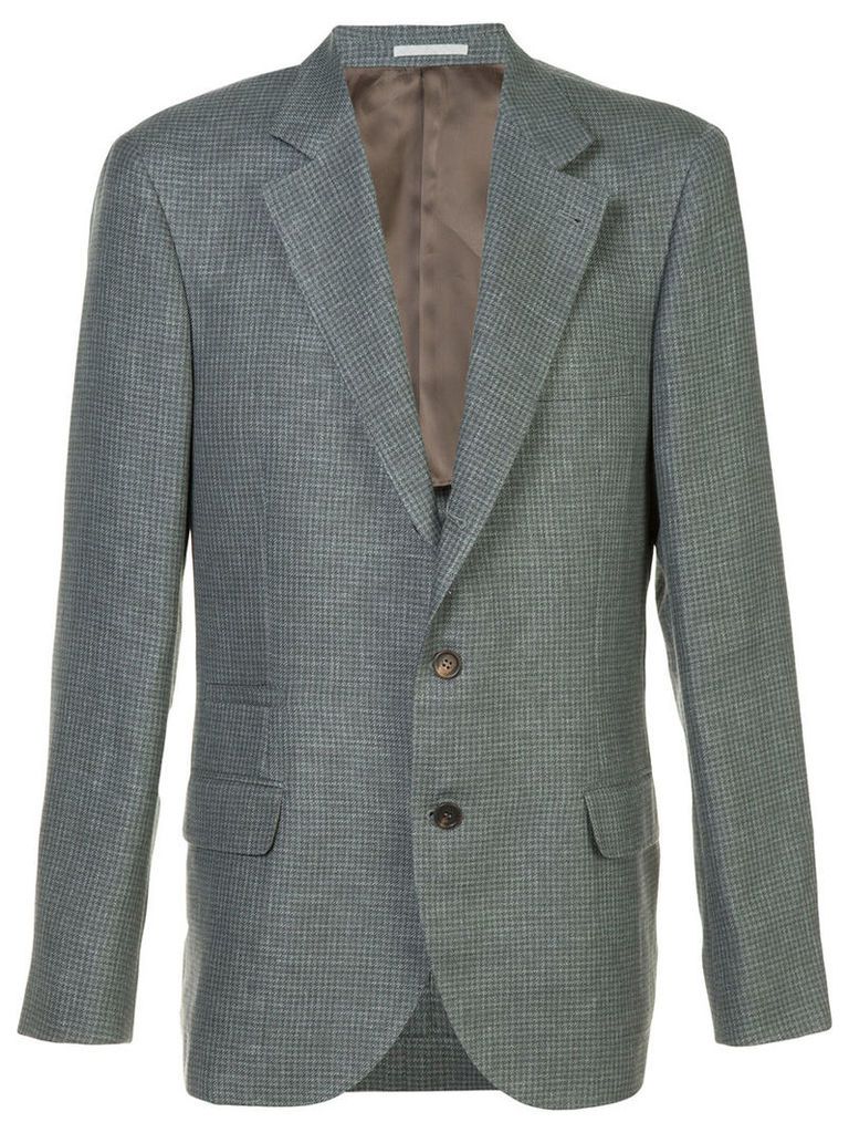Brunello Cucinelli single breasted blazer, Men's, Size: 56, Grey